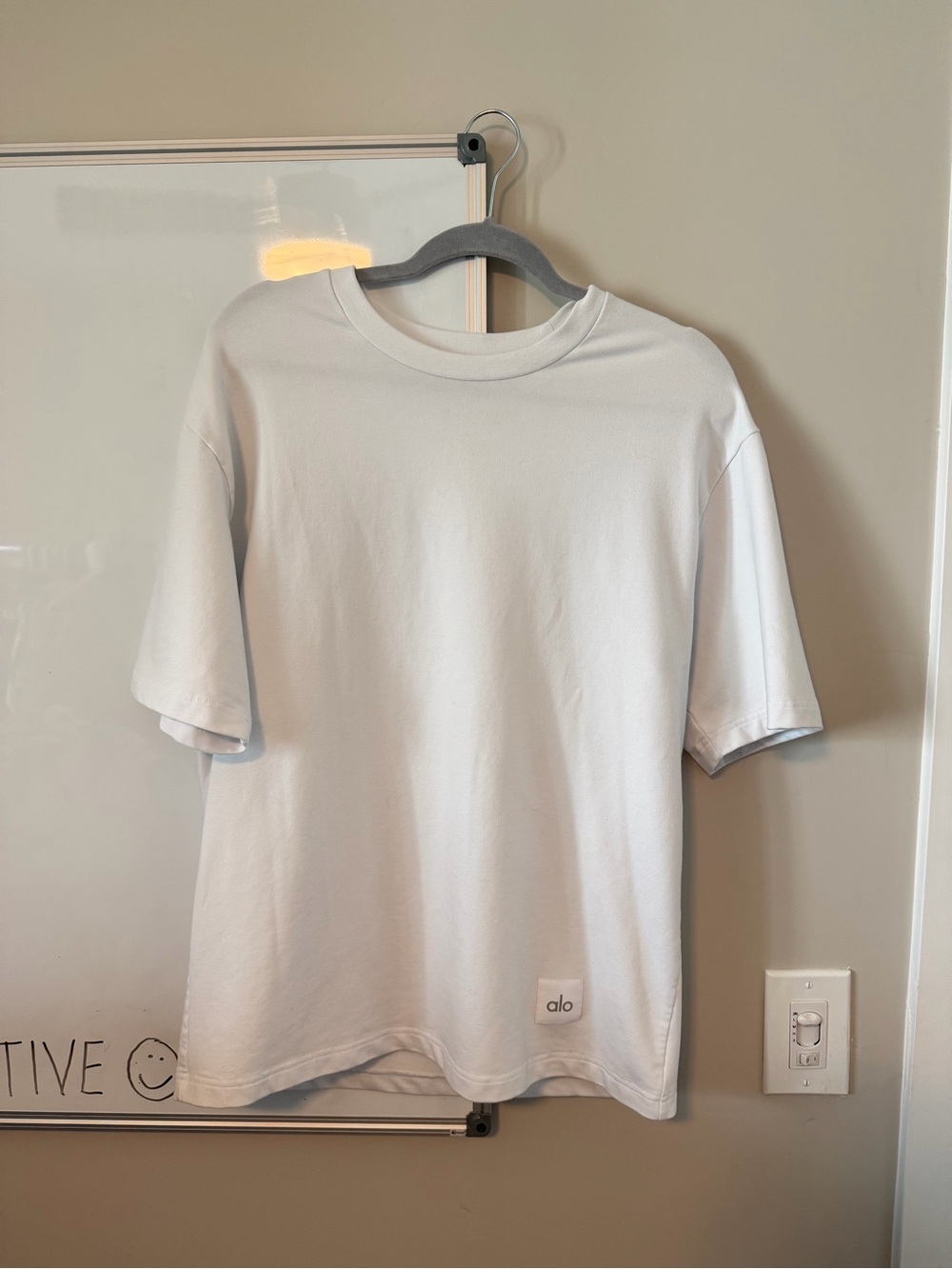 Alo Double Take White Classic Crewneck T-Shirt